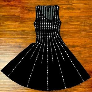 BCBGMaxAzria pleated fit and flare dress